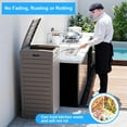 Outdoor Trash Can with Lid Outdoor Trash Bin & PullOut Liquid Drawer