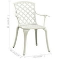 thumbnail image 4 of vidaXL 5 Piece Bistro Set Cast Aluminium White, 4 of 5