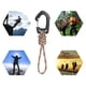 thumbnail image 2 of Core Umbrella Hook Short Sand 7- Cuerda trenzada Cordón Clip para hombres/mujeres (camuflaje) Sywqhk Para Estrenar, 2 of 9