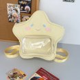 thumbnail image 1 of Star Backpack for Women Zipper Schoolbag Nylon with Clear Pocket Rucksack Cute Knapsack for Travel Holiday, 1 of 6