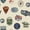 Beige, variant on RoomMates Jurassic World Badges Vinyl Roll Wallpaper, 1 Roll