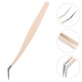 thumbnail image 3 of Miangastore Precision Eyelash Tweezers with Bent Tip for False Lashes Multi-Functional Makeup Tool for Easy Application and Removal Beige, 3 of 8