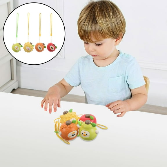 OFFIGAM 4pcs Hand Eye Coordination Development Spinning Tops For Kids With Assorted Color Plastic For Group Play