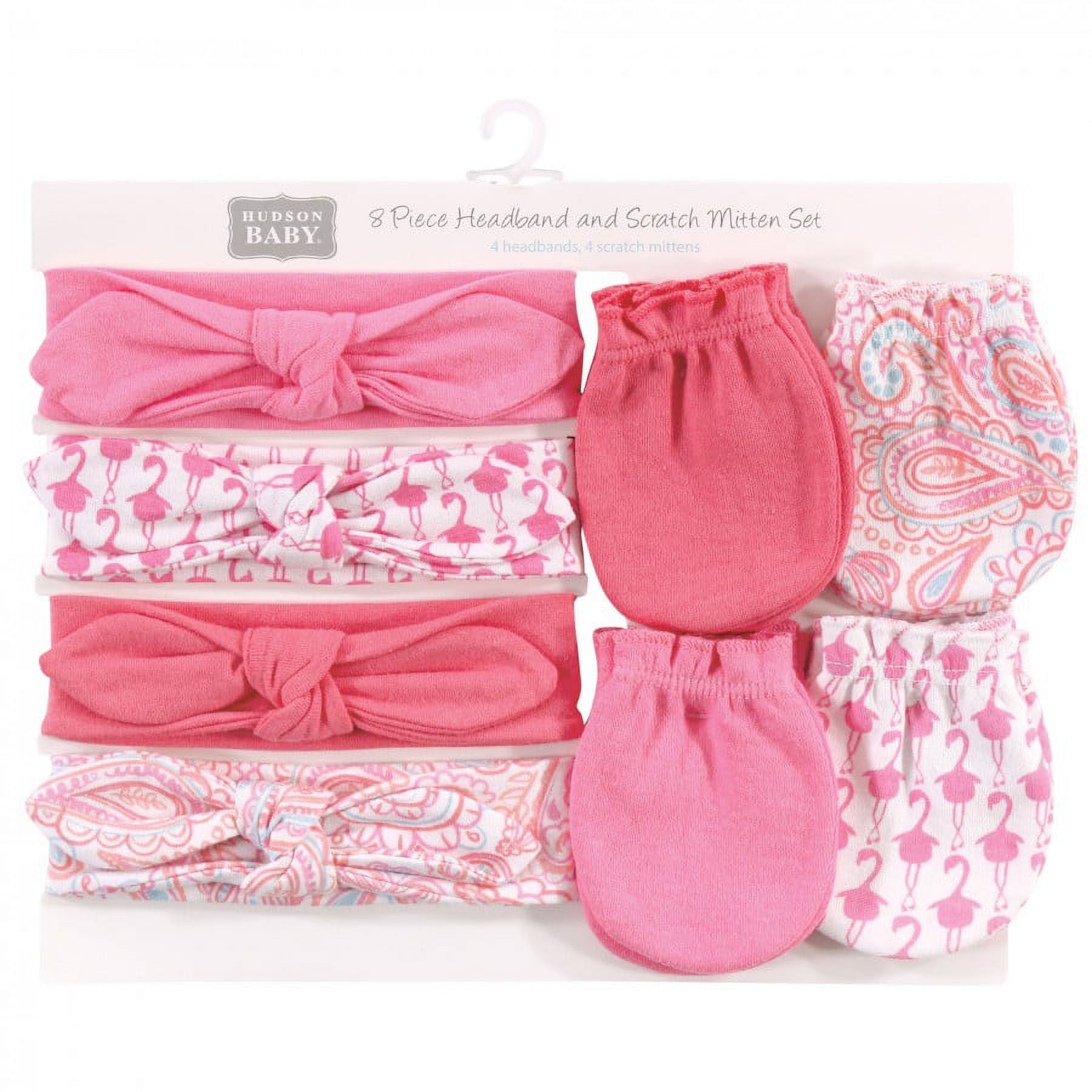 【★安心の定価販売★】 Baby Hudson Infant Mitten Scratch and Headband Cotton Girl ベビー