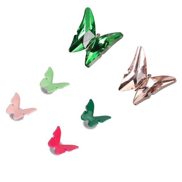 6pcs Cute Stylish Shoe Clips Set, Handmade DIY Decorative Shoe Buckle Accessory Plastic For Sports Shoes, Sandals, Wristbands
