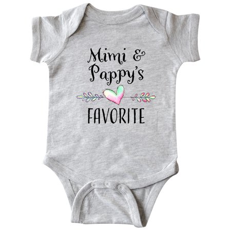 

Inktastic Mimi and Papa s Favorite- Heart Grandchild Gift Baby Boy or Baby Girl Bodysuit