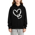 thumbnail image 3 of Girls Boys Fleece Sweatsuit Pullover Hooded Sweatshirt & Jogger Sweatpants Cute Heart Graphic Outfits Lightweight Tracksuit, 3 of 3