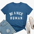 thumbnail image 3 of Women Oversized T Shirt Fashion Letter Printed Round Neck Short Sleeved Tops Casual Basic Tees Summer, 3 of 3