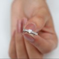 thumbnail image 5 of Rosec Jewels Heart Engagement Ring Half Carat - 5 MM Lab Diamond Ring - EF-VS Quality, 14K White Gold, US 11.00, 5 of 9