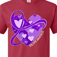 thumbnail image 4 of Inktastic Epilepsy Awareness Purple Ribbon Around Heart T-Shirt, 4 of 5