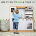 thumbnail image 2 of Lil' Jumbl Kids Kitchen Set, Wooden Pretend Play Kitchen with Sounds & Accessories, 2 of 6