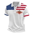 thumbnail image 4 of RMGVDSD Mens Polo Shirts 4th of July Shirt Patriotic Independence Day Print Short Sleeve Button Front Polo Shirts For Men Holiday Summer Tops Stylish Tee Shirts, 4 of 4