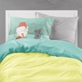 thumbnail image 2 of Lakeland Terrier Snowman Christmas Fabric Standard Pillowcase, 2 of 2