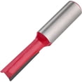 thumbnail image 1 of HUGFEGWE Straight Router Bits, 1/2-Inch Shank 3/8-Inch Cutting Dia Double Flute Carbide Router Bits, for Woodworking Milling Cutter DIY Tool, Red, 1 Pcs CJB91-24082, 1 of 7
