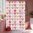 thumbnail image 6 of Gallickan Shower Curtain, Valentine's Day Themed Bathroom Curtain, Waterproof Fabric Curtain with Hooks, 71 x 35 Inch Decorative Toilet Partition for Bathroom Decor, E, 6 of 6