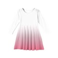 thumbnail image 5 of Abcomgle Girls Long Sleeve Dresses 10-12 Casual A-Line Fall Girls T-Shirt Dresses Gradient Crew Neck Girls Skater Dress Summer Swing Skirt for 4-14t Kids 4-5 Years,Light pink, 5 of 5