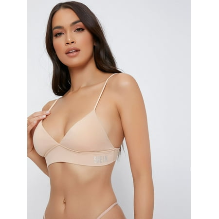 

Khaki Women s BASICS Spaghetti Strap Bralette S043E Simple S(4)