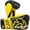 Black/Yellow, variant on Rival Boxing RFX-Guerrero Intelli-Shock Bag Gloves - 14 oz. - Black/Yellow