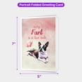thumbnail image 5 of Every Fart is Love Note Boston Terrier Guilty Face Happy Valentine's 5x7in Folded Greeting Card Gentleman Dog Lover Gifts Single Note Card with Envelope - 01016, 5 of 5