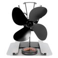 thumbnail image 1 of Ventilador de Estufa de calor Sincero 4 aspas con termómetro de protección térmica negro, 1 of 10