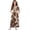 Brown Cow Print, variant on Summer Cartoon Fire Print Girls Dress Elegant Short Sleeve Crew Neck A-Line Flowy Maxi Dress for Kids with Pockets, Size 5-6 Years