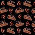 thumbnail image 2 of MLB Baltimore Orioles 58" 100% Polyester Fleece Sports Logo Fabric By the Yard, Black and Orange, 2 of 8