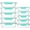 green, variant on 10-Pack Glass Meal Prep Containers with Airtight Snap Lock Lids, Microwave, Oven, Freezer Safe Food Storage, BPA-Free, Durable and Leakproof Lunch Prep Containers