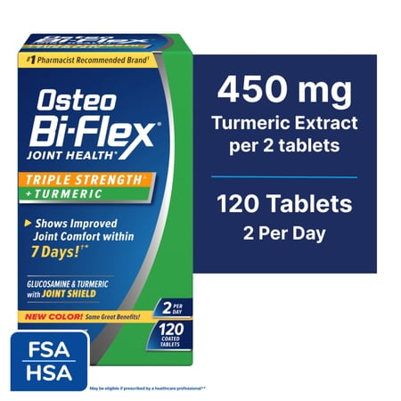 Osteo Bi-Flex Glucosamine with Turmeric, Coated Tablets, 120 Count