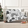 thumbnail image 7 of Yayeee Throw Blanket for Couch Soft Warm 60" x 80" Sofa Chair Bed Decoration, Clouds and Suns, 7 of 7