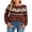 067Brown, variant on Sweaters for Women Casual Crewneck Long Sleeve Halloween Bat Print Knitted Warm Fall Winter Pullover Sweater Tops Alsol Lamesa