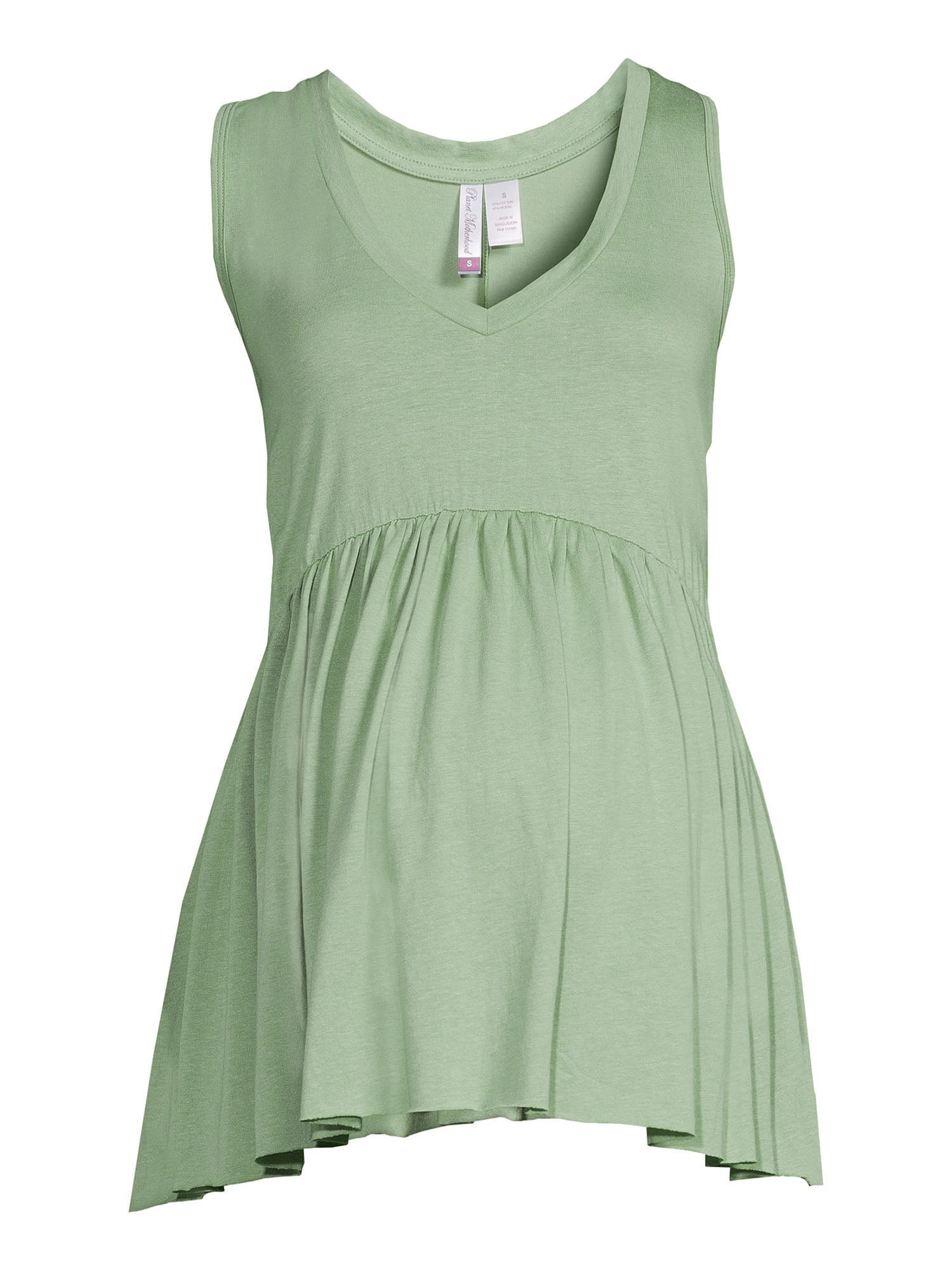 Planet Motherhood Maternity Women's Sleeveless Empire Waist Top