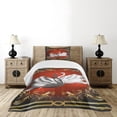 thumbnail image 4 of Ambesonne Animal Quilted Bedspread Set 2 Pcs, Romantic Swan Couple, Twin Size, Multicolor, 4 of 5