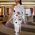 thumbnail image 4 of Playing Cards Half Dleeve Split Dress bandage dress luxury dress clothes for women, 4 of 6