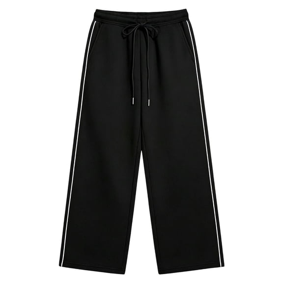JFTTX Boys' Baggy Sweatpants Open Bottom Straight Leg Sweatpants for Boys Elastic Waist Drawstring Casual Sweat Pants with Pockets