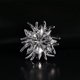 thumbnail image 3 of Broche de flores para mujeres, novias, broche de cristal azul creado, cristales, cristal, 3 of 5