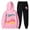 Pink, variant on Fgnfyis Womens Two Piece Outfits Sets Hoodie Sweatshirt and Long Sweatpants Jogger Workout Set Fall Tracksuit Sweatsuits Elegant Women's Sets Light Gray L