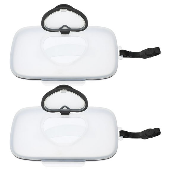 2pcs Wipes Dispenser Refillable Tissue Box Keeps Wipes Storage Case