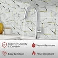 thumbnail image 2 of Dcor WOW 41005  Peel & Stick Backsplash, (8) 12x12-inch Sheet Covers 8 Sq Ft, White Marble Subway Back Splash Tile Gold Accent, 2 of 7