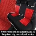 thumbnail image 4 of Car Seat Covers for 5 Seats Universal, Fabric Breathable Car Front & Rear Seat Protectors, with Tire Track Details, Airbag Compatible, Full Protection,Fits Most Cars Trucks Vans, Vehicle Seat Covers, 4 of 8