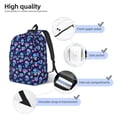 thumbnail image 3 of Disketp Skull flower funny print Canvas Backpack Lightweight Travel Daypack Student Rucksack Laptop Backpack-Medium, 3 of 5