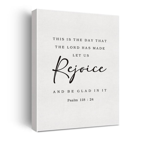 Psalm 118 : 24 Bible Verse Canvas poster Print Decor This is the Day That the Lord Has Made Let us Rejoice Wall Painting Posters Modern Home Office Artwork Decoration