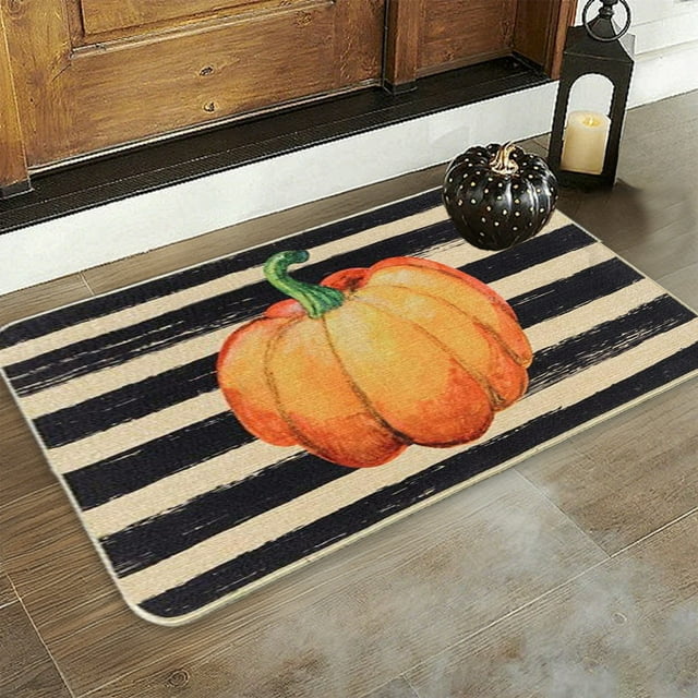 RXIRUCGD Tapis de Sol Citrouille Effrayant Halloween Entrée Résistant à la Saleté Tapis Décoratif Entrée Tapis de Sol Antidérapant