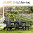 thumbnail image 5 of UBesGoo HDPE Adirondack Chair for Outdoor and Indoor with Folding Footrest, Waterproof Material,  380lb Weight Capacity, Black, 5 of 6