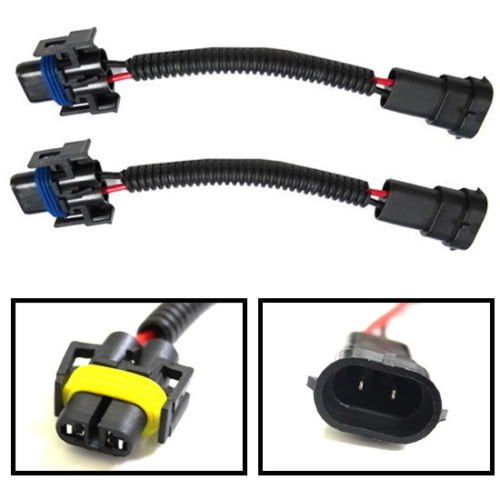 iJDMTOY 2 H11 H8 H9 Extension Wiring Harness Sockets Wires For Headlights or Fog Lights Use 