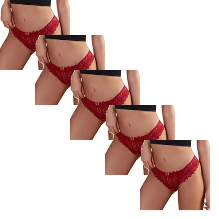 

Womens Underwear Brief Lace Ladies Panties5PC
