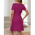 thumbnail image 6 of Merokeety Womens Summer Dresses Elegant Business A Line Bodycon Work Short Dress Fuchsia xl, 6 of 8