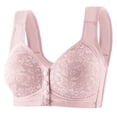 thumbnail image 1 of New Soft Padded Front Closure Bra For Women Comfortable Wireless And Steel Vest Style Plus Size Women S Bras Sports Bra Women Bra with Back Support Women Bras plus Size Front Close Work Out Bra Back, 1 of 7
