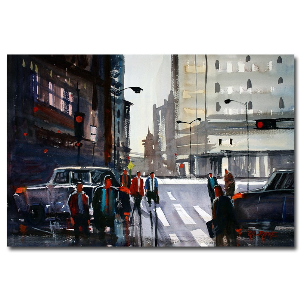 Trademark Art "Busy City - Chicago" Canvas Art by Ryan Radke