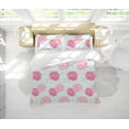 thumbnail image 2 of Sky Blue Bedding Set Pink Camellia Flowers, Handmade Colorful Duvet Cover with, 2 of 4