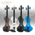 thumbnail image 3 of NAOMI NAOMI V1 Series 4/4 Electric Violin with Hand-Carved Solid Wood Body, Brazilwood Bow, Headphones, Audio Cable, and Hard Case in Dark Red, 3 of 6